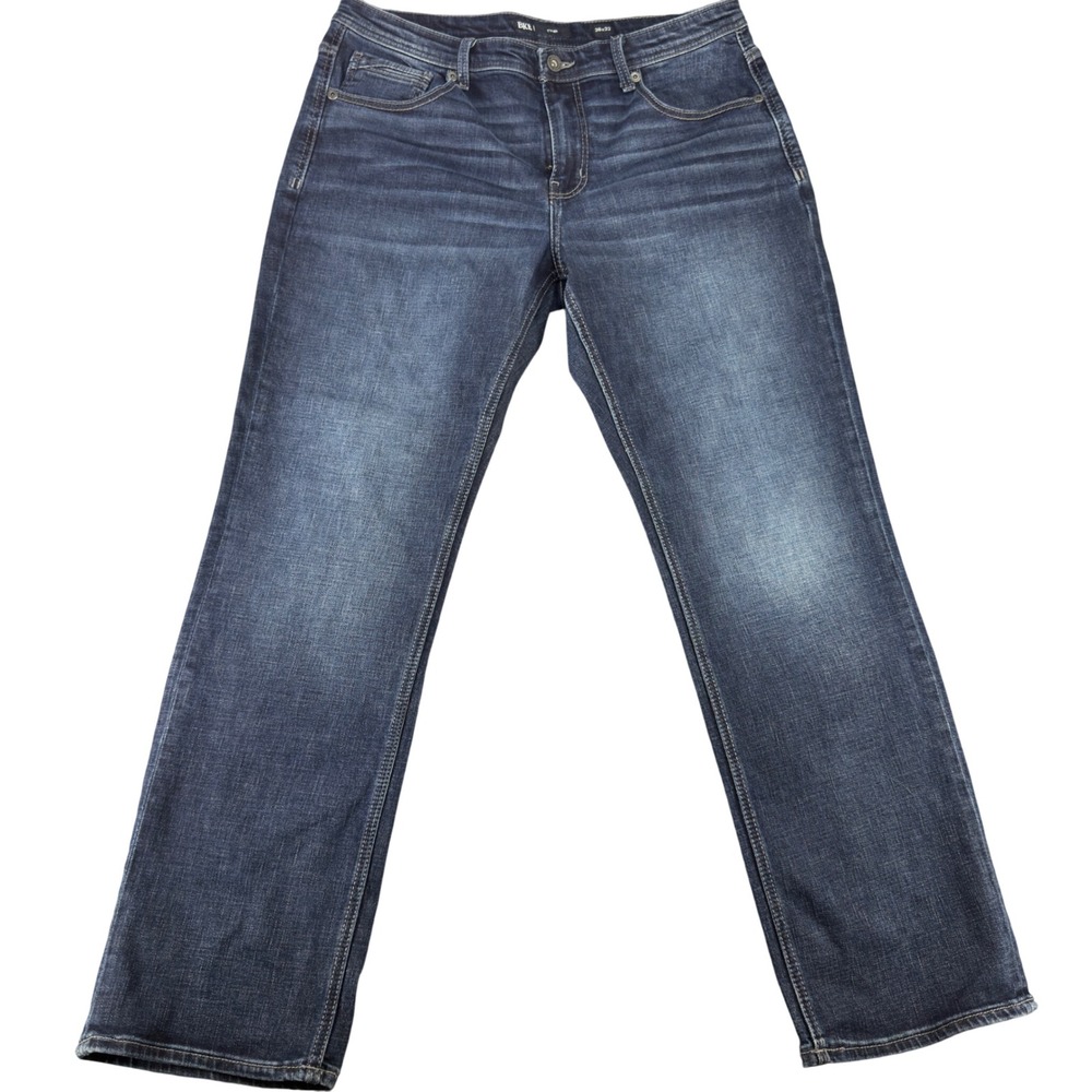 BKE Tyler Straight Leg Jeans Dark Wash Blue Size 36x32